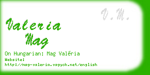 valeria mag business card